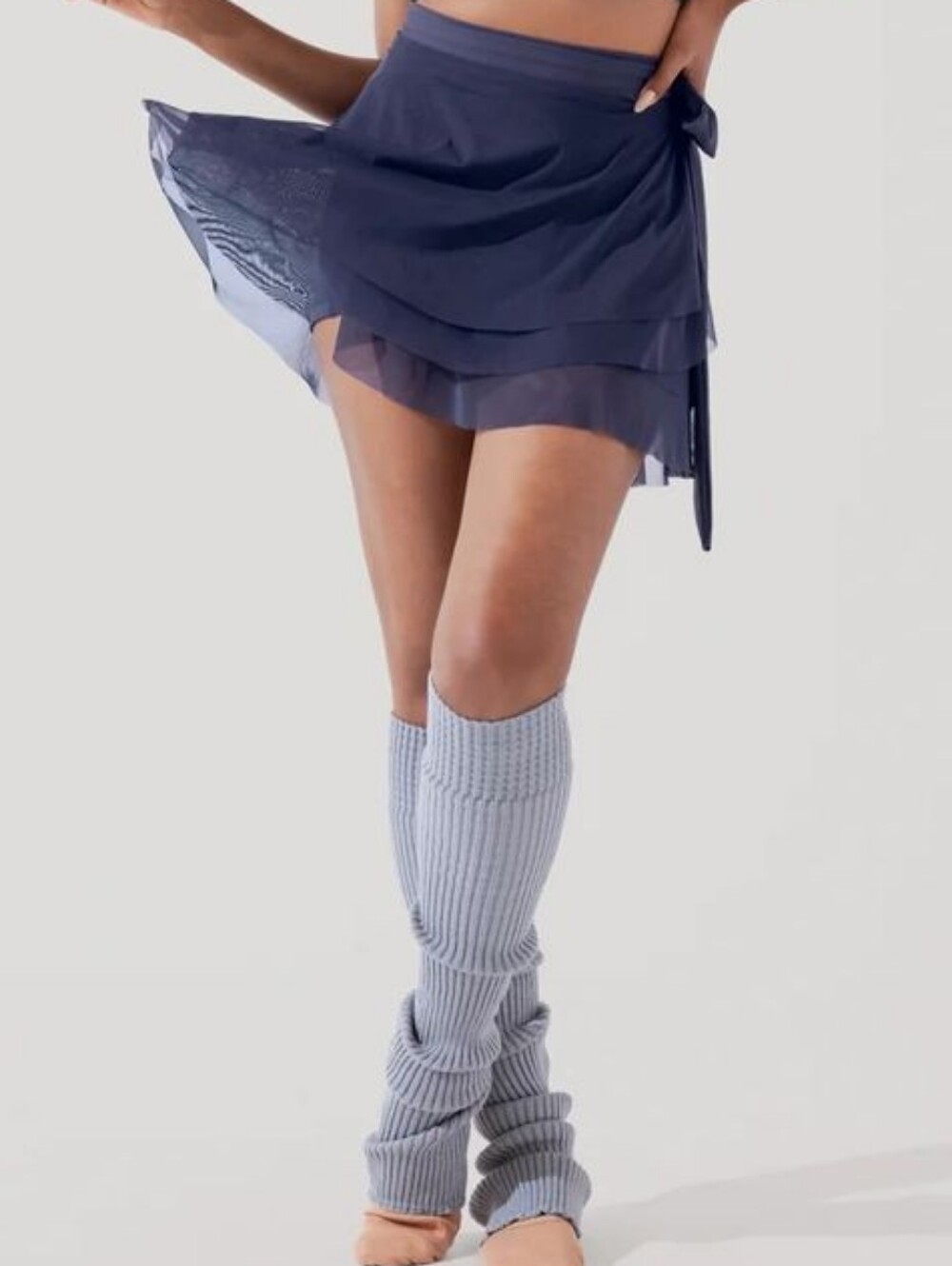 New Popflex Juliet Wrap Skort Peacoat Navy Smoky Small Pirouette Ballet Skirt - Picture 2 of 4